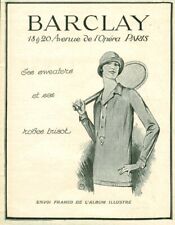 Publicité ancienne mode Barclay robes tricot 1925 issue de magazine