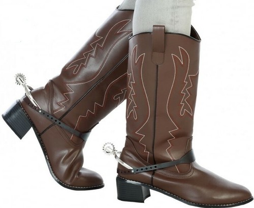 Paire eperons plastique cowboy - eperons,