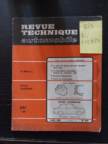 Revue technique daf 844 - revue, cm3
