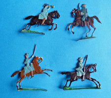 Plats d'étain - Zinnfiguren - Flat tin : 4 soldats sudistes - ACW confederate
