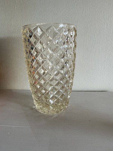 Vase verre facettes - verre,