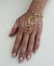 Bracelet  C Chaîne De Main Manito Passe Passo Pasa Paso Mano Bijoux Acier Gitan