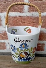 SEAU A GLAÇONS  FAÏENCE DE DESVRES MODELE CHAUMIÈRE GABRIEL FOURMAINTRAUX DN3541