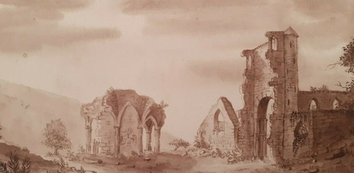 Paysage romantique ruines - paysage,