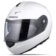 Casque Moduler Schuberth C3 PRO Brillant Blanc Mono Double Visière en Fibre