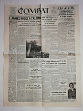 N1200 La Une Du Journal combat  23 septembre 1944 l'armée rouge a Tallinn