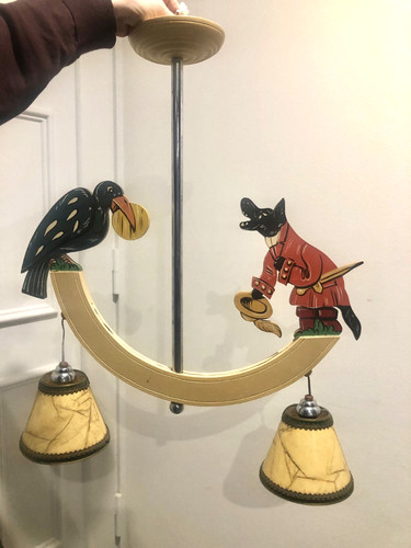 Lustre bois métal 2 - et,