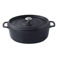 Cocotte ovale Invicta 27 cm Noire fonte  34.5x21.5 cm