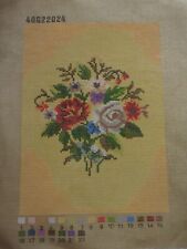 N° 40G22024 CANEVAS A FAIRE FLORAL  23 cm x 31 cm sans fil et sans aiguille