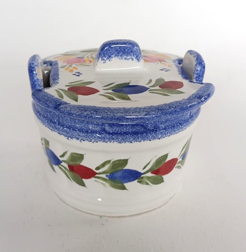 Petit pot couvert - , faïence