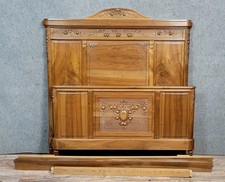 Lit de centre style louis XVI en Noyer massif vers 1880