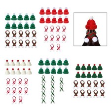 Lot de 10 kits chapeau et écharpe bouteille de vin pour présentation vin vacan