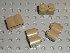 4 x LEGO DkTan brick ref 30136