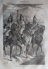 French Imperial Guard, Cuirassiers....... wood engraving...1858