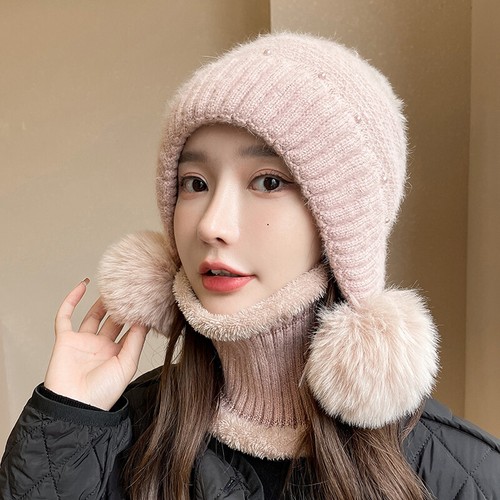 Femme bonnet tricot - bonnet, pom