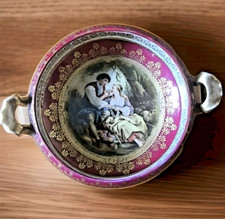 Coupe en porcelaine de Vienne décor d'après Boucher Royal Vienna scène galante