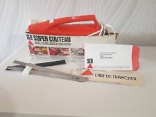COUTEAU ELECTRIQUE ECAILLEUR A POISSON SEB ORANGE EN BOITE VINTAGE  COMPLET