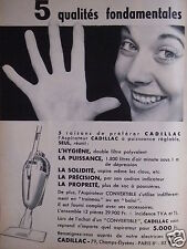 PUBLICITÉ ASPIRATEUR CADILLAC