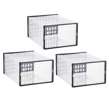  3 Pcs Boite Chaussure Rangement Transparente Boîtes De Porte-chaussures