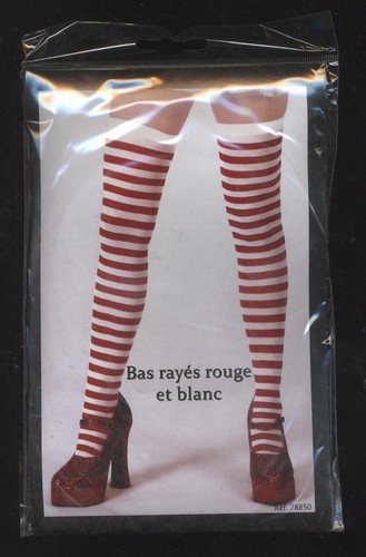 Neuf bas rayes - rayes, rouge