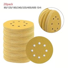 Disques à poncer robustes 8 trous 125 mm paquet de 20 pour tâches de ponçage
