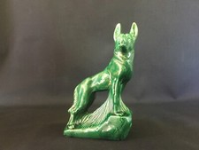 Grand chien  faïence céramique  Saint- Clément Vert