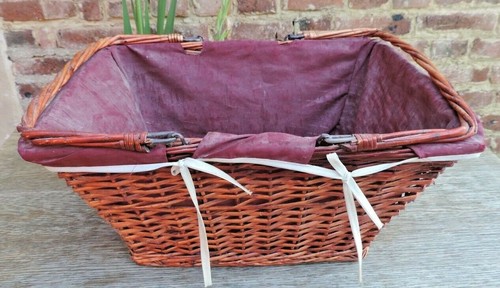 Panier rectangle osier - rectangle, tissu