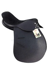 Selle polo en cuir DD avec ensemble en daim couleur noire
