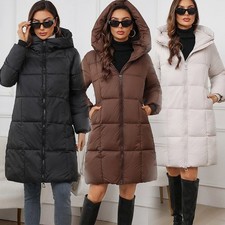 Manteau veste à capuche rembourrée chaude matelassée parka matelassée hiver femme Royaume-Uni