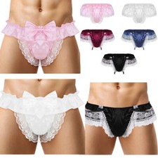 Sissy – Lingerie Sexy En Satin Pour Hommes Culotte Tanga Slip De Bikini Sous- /