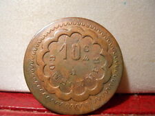 RARE JETON NECESSITE 10C CONSOMMER GLOBE TERRESTRE