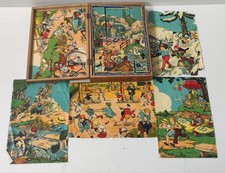 JEU DE 24 CUBES A 6 FACES ILLUSTREES DE SCENES D'ENFANTS DECOR CHROMO ANCIEN