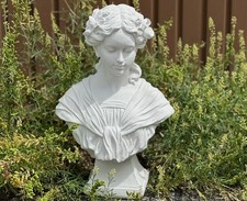 Sculpture en pierre buste Antoinette femme statuette en pierre résistant au...