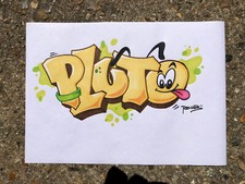 Dessin signé - PLUTO graffiti