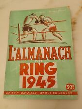 LIVRE L'ALMANACH DU RING BOXE 1945 BON ETAT