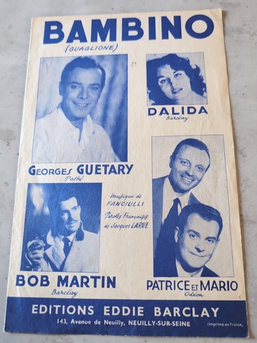 Ancienne partition bambino - partition,,