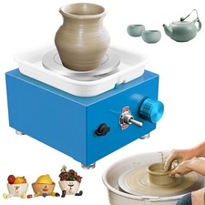 Mini Kit Poterie Enfant, Plateau Tournant Électrique 2000 Tr/Min, Tour de Pot...