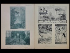 ERNEST LOUIS LESSIEUX, COMPOSITIONS ART NOUVEAU, FEMMES - 2 PLANCHES 1900-1901