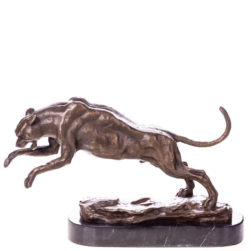Sculpture panthère bronze - sculpture,