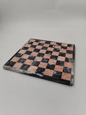 Plateau D'échec En Marbre Pierre Rose Fait Main Échiquier Jeux Echec Échecs