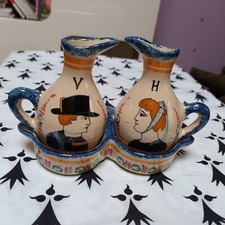 Henriot Quimper service huile et vinaigre en faïence