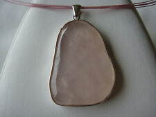 Collier crystal de roche Rose