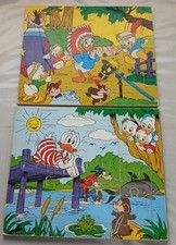 2 Puzzles Pour Enfant Walt Disney Productions Donald Riri Fifi Loulou En TB.Etat