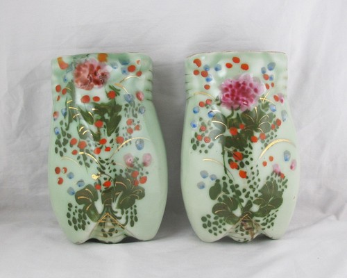 Paire vases mural - de, céladon