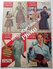 lot 4 revues l'Echo de la Mode octobre 1957 41 42 43 44 magazines couture tricot