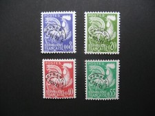 France Préoblitérés N°119-120-121-122 neuf **sauf 120* -1960 Coq Gaulois C: 45 €