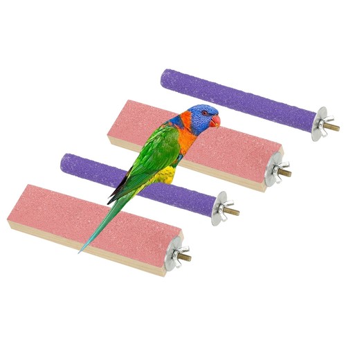 Perche bois jouet perroquet - , 2