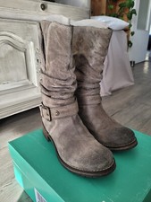 CLARKS Bottines Grises Cuir Suédé T37