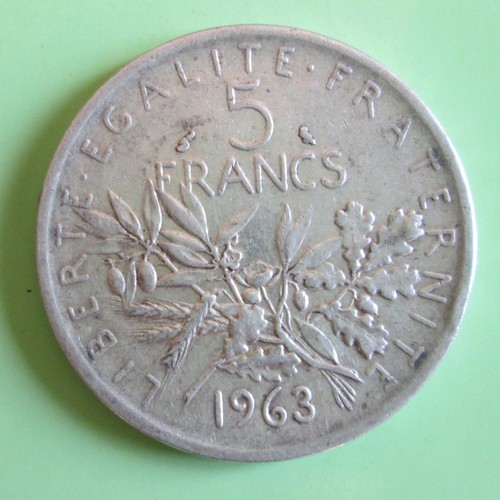 Ancienne pièce argent 5 - ancienne, de