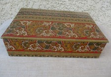 Boite ancienne carton et tissu couture